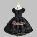 Custom-made black lace princess short sleeve gothic lolita dress